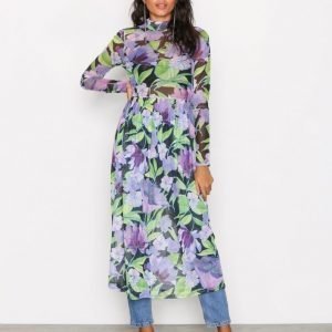 Nly Trend Print Mesh Dress Pitkähihainen Mekko Kukkainen