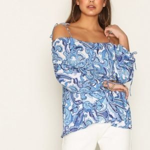 Nly Trend Print Off Shoulder Blouse Arkipaita Print