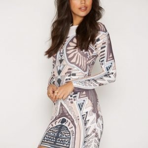 Nly Trend Printed Round Neck Dress Kotelomekko Multi