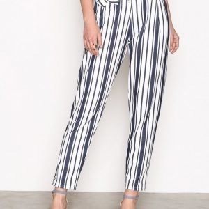 Nly Trend Printed Tie Pants Housut Raidallinen