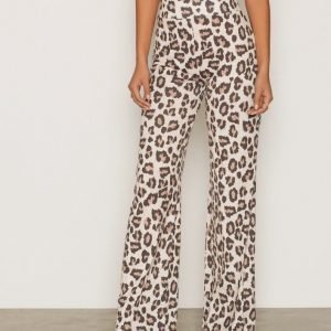 Nly Trend Printed Wide Pants Housut Leo