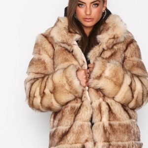 Nly Trend Puffy Fur Coat Tekoturkki Beige