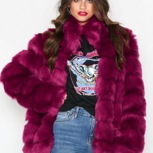 Nly Trend Puffy Fur Coat Tekoturkki Fuchsia