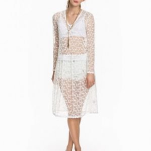 Nly Trend Relaxed Lace Dress Maksimekko Valkoinen