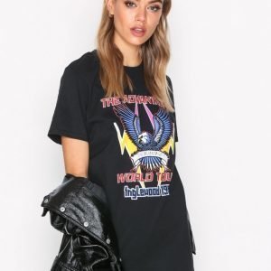 Nly Trend Rock Tee T-Paita Black Print