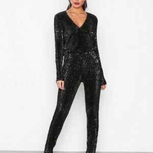 Nly Trend Shine Bright Jumpsuit Musta