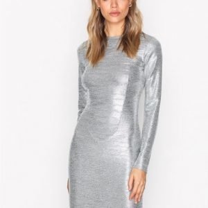 Nly Trend Shiny Mini Dress Kotelomekko Hopea