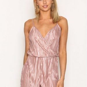 Nly Trend Simple Pleat Playsuit Mauve