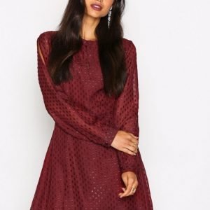 Nly Trend Stay All Night Dress Loose Fit Mekko Burgundy