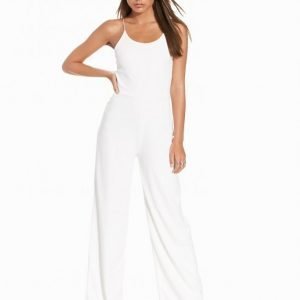 Nly Trend Strappy Jumpsuit Valkoinen