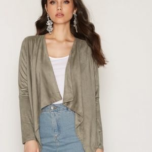 Nly Trend Suede Short Jacket Jakku Khaki