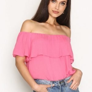 Nly Trend Summer Frill Top Toppi Vaaleanpunainen