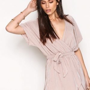 Nly Trend Tropic Robe Playsuit Vaalea Pinkki