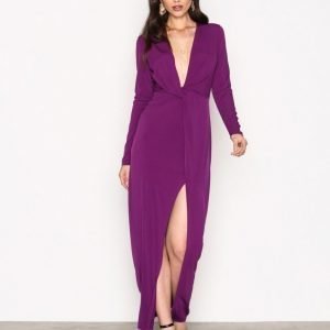 Nly Trend Twisted Drop Plunge Maxi Dress Maksimekko Violetti