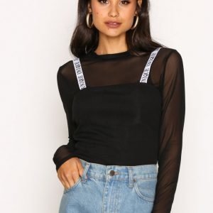 Nly Trend Unique Strap Top Toppi Musta