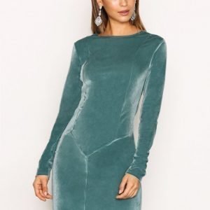 Nly Trend Velvet Mini Dress Kotelomekko Dusty Mint