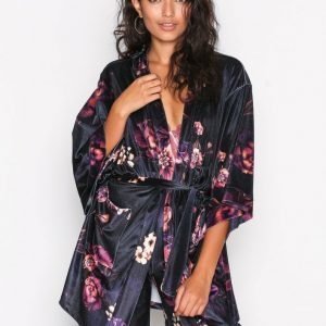 Nly Trend Velvet Set Kimono Jacket Jakku Kuviollinen