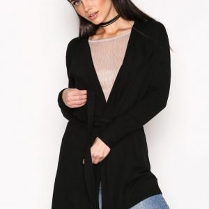 Nly Trend Waterfall Knit Cardigan Neuletakki Musta