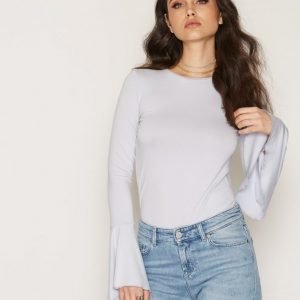 Nly Trend Wide Sleeve Top Pitkähihainen Paita Light Blue