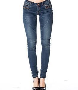 Noisy may Eve 2Zip Jeans Dark Blue Denim