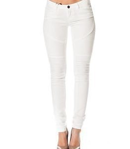 Noisy may Eve Super Slim Biker Jeans Bright White