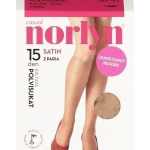 Norlyn Satin 15 Den Polvisukat 2-Pack