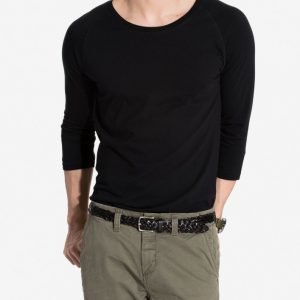 Nudie Jeans Quarter Sleeve Tee Pusero Black