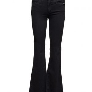 ODD MOLLY Janis Black Stretch Flare Jean leveälahkeiset farkut