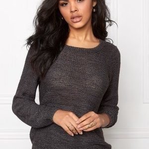 ONLY Geena L/S Pullover Dark Grey Melange