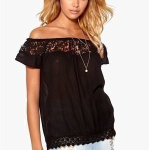 ONLY Harper off-shoulder top Black