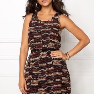 ONLY Lia Lace S/L Navajo Dress Brandy Brown