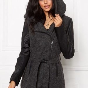 ONLY Lisford Wool Coat Dark Grey Melange