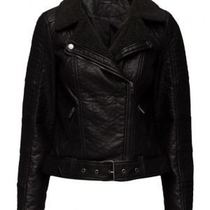 ONLY Onlthilde Bonded Faux Leather Biker Otw nahkatakki