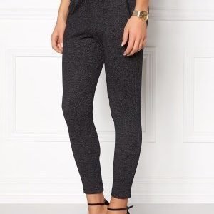 ONLY Poptrash Zip Melange Pant Dark Grey Melange