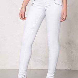 ONLY Royal skinny zip jeans White