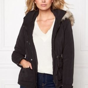 ONLY Starlight Fur Parka Black