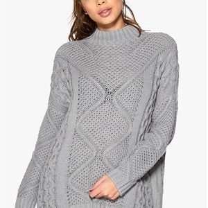 ONLY Stella Highneck Knit Light Grey Melange