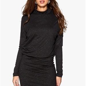 Object Glit L/S Dress Black