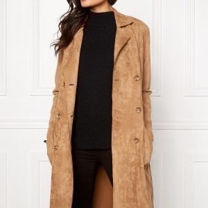 Object Hannah Faux Suede Jacket Cognac