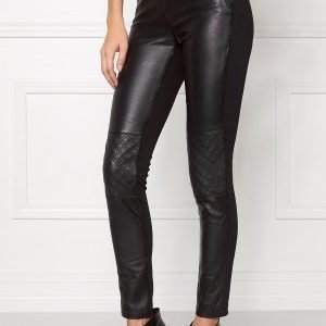 Object Jasmin Leather Leggings Black