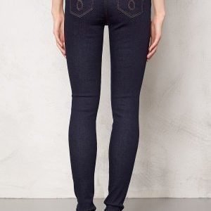 Object Skinny Sally Rinse Jeans Dark Blue Denim