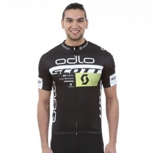 Odlo Scott Racing Team Replica Stand-Up Collar Ss Full Zip Treenipaita Musta