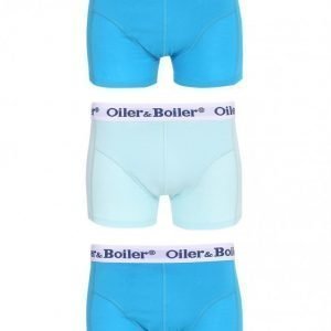 Oiler & Boiler 5013 Nantucket 3-Pack Plains Bokserit Sininen