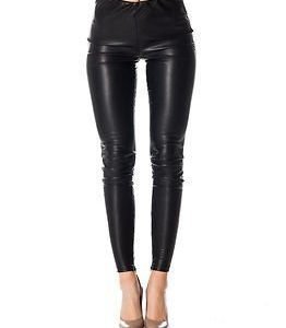 Only Best Faux Leather Ancle Leggins Black