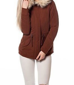 Only Lucca Short Parka Cherry Mahogany