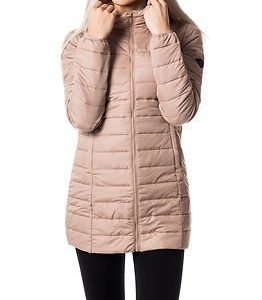 Only Marit Quilted Hooded Coat Warm Taupe