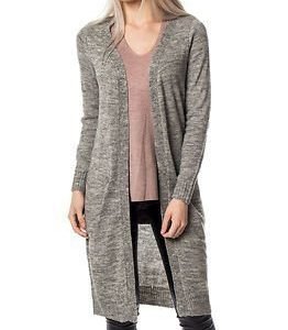 Only New Hayley Long  Cardigan Knit Light Grey Melange