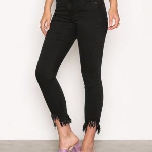 Only Onlcarmen Reg Ankl Frill Dnm Jea Bj Skinny Farkut Musta