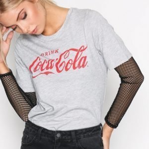 Only Onlcoca Cola Tee Jrs T-Paita Vaaleanharmaa