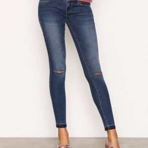 Only Onlcoral Sl Sk Ank Kneecut Dnm Jean Skinny Farkut Sininen